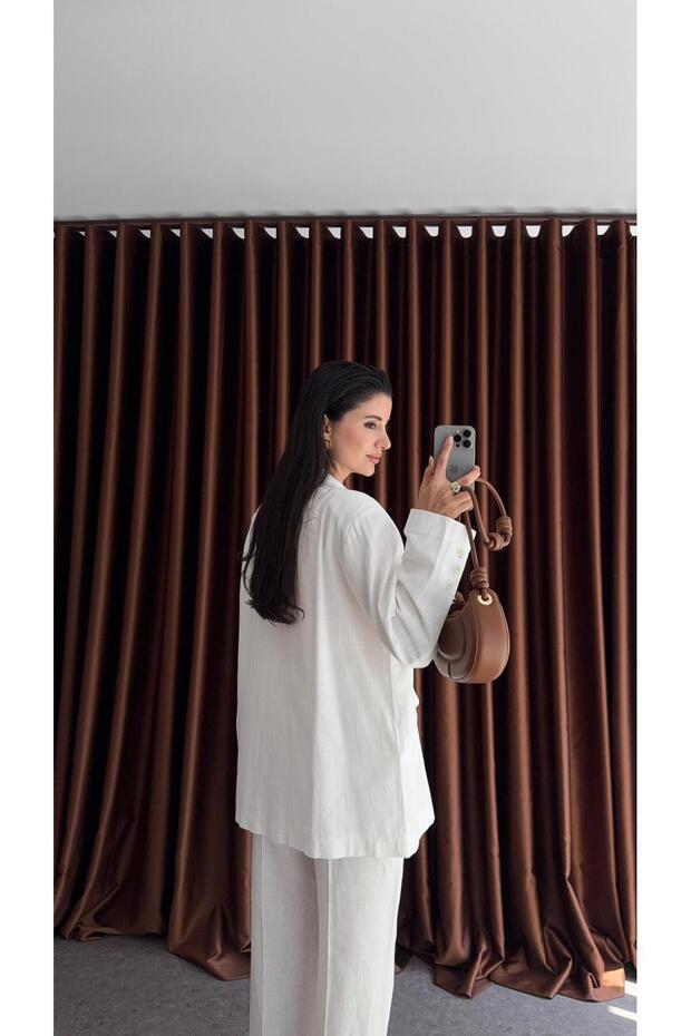 White Buttoned Oversize Jacket - 2