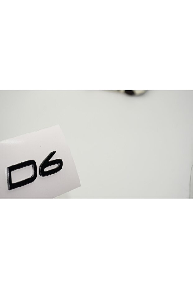 D6 Small Size Black Luggage Lettering Logo Compatible with Volvo