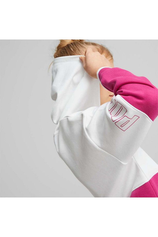 Power Colour Block Genç Kapüşonlu SWEATSHIRT - 4