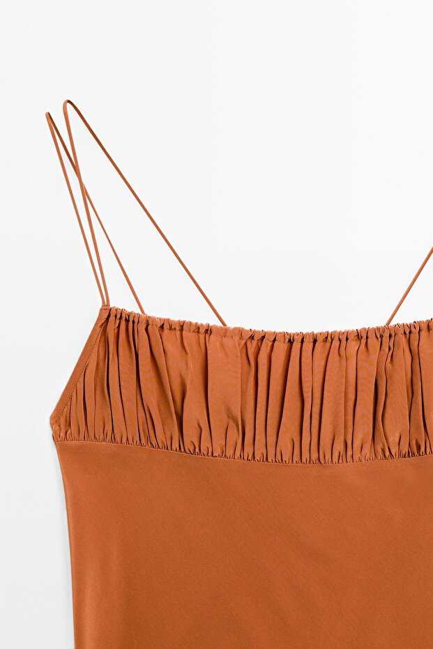 Drape detaylı dökümlü top - 6