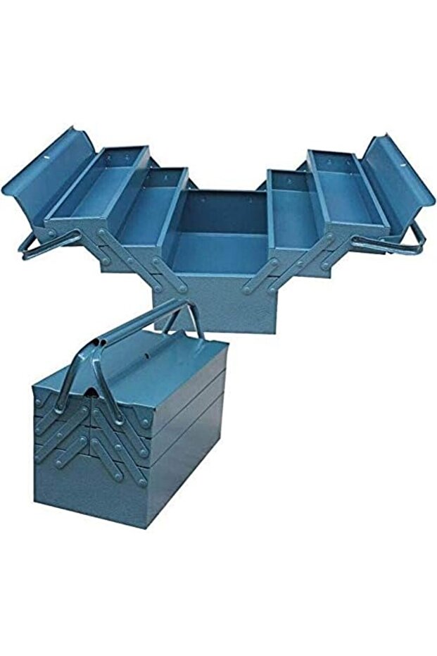 Metal Tool Box 21" Blue Color 5 Tray