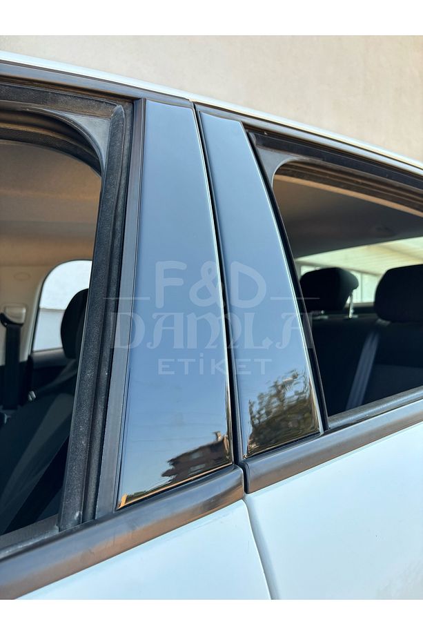 Fiat Egea Kapı Direği Parlak Siyah Sütün Kaplama PianoBlack Maun Uygulama 1. Kalite Ürün - 1