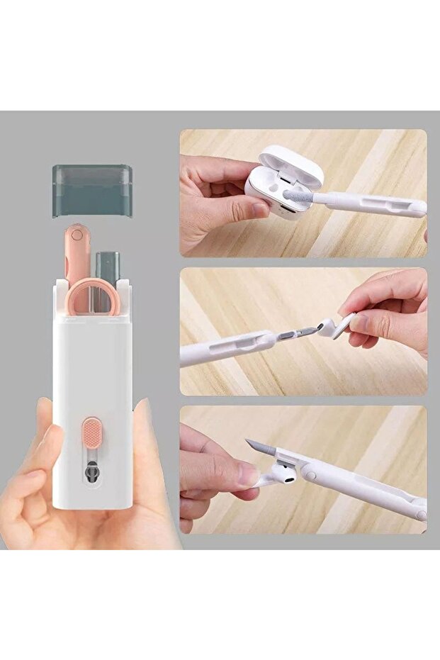 Keyboard cleaning kit, 7 elements, plastic/silicone, white - 4