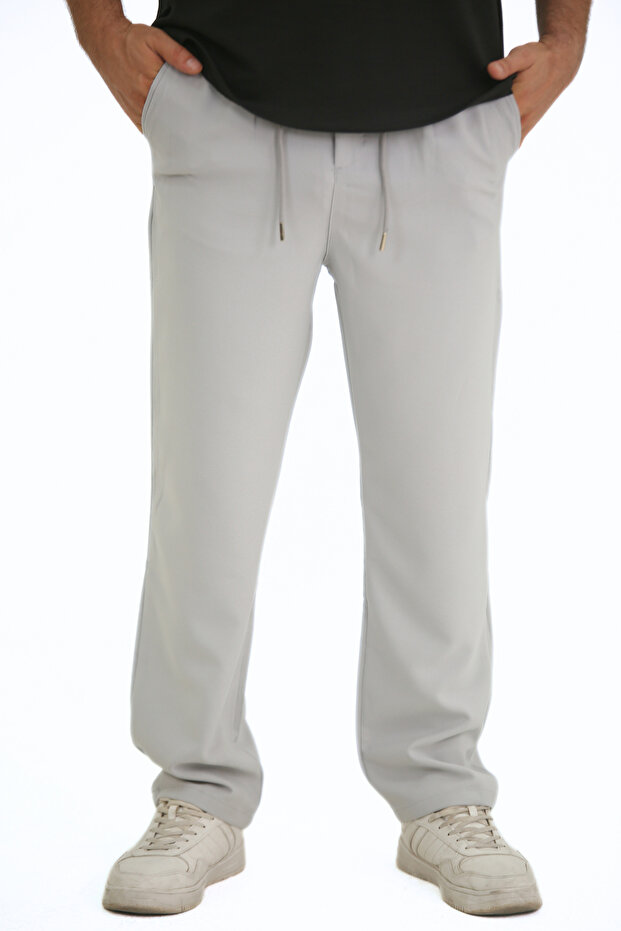 Double Fabric a Quality Baggy Straight Leg Trousers