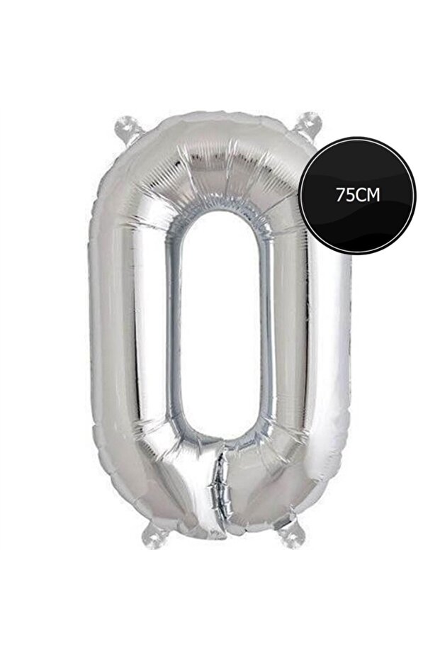 75cm Letter O Foil Balloon Silver