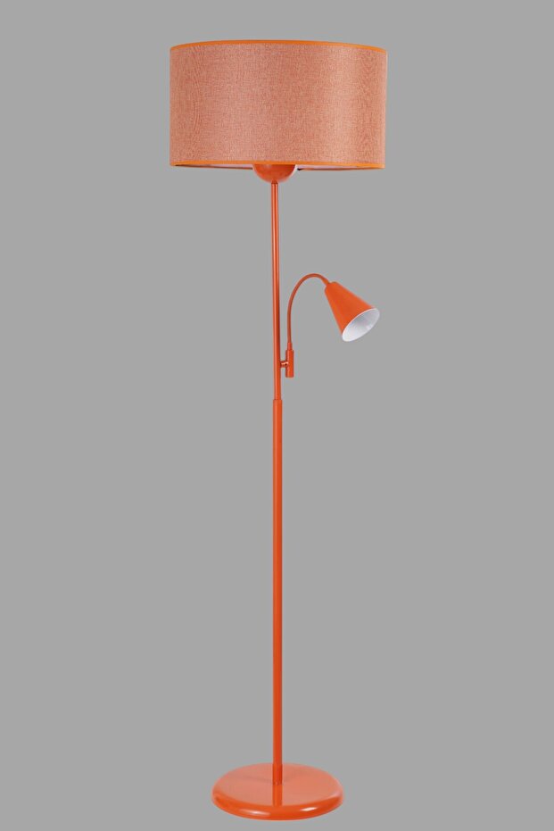 DEVİN TURUNCU LAMBADER SİLİNDİR HASIR TURUNCU ABAJURLU - 3