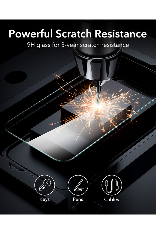 iphone 16 Pro Anti-Static Temperli Full Cam Ekran Koruyucu 2 Adet - 5