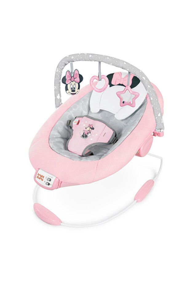 - Minnie Mouse Rosy Skies Comfy Bouncer, 0 to 6 months