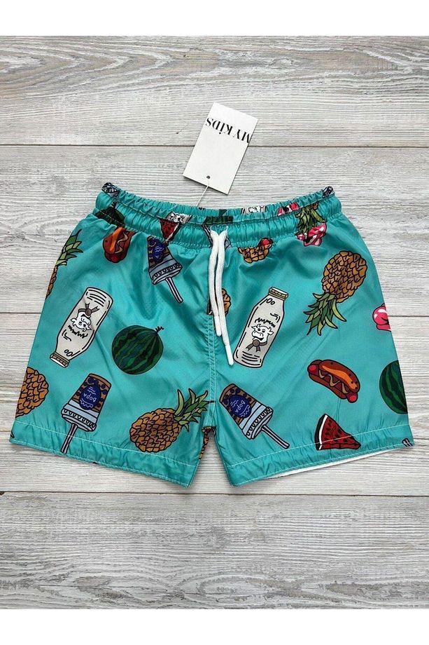 Yigit Butik Baskılı Erkek Çocuk Deniz Şortu - 1