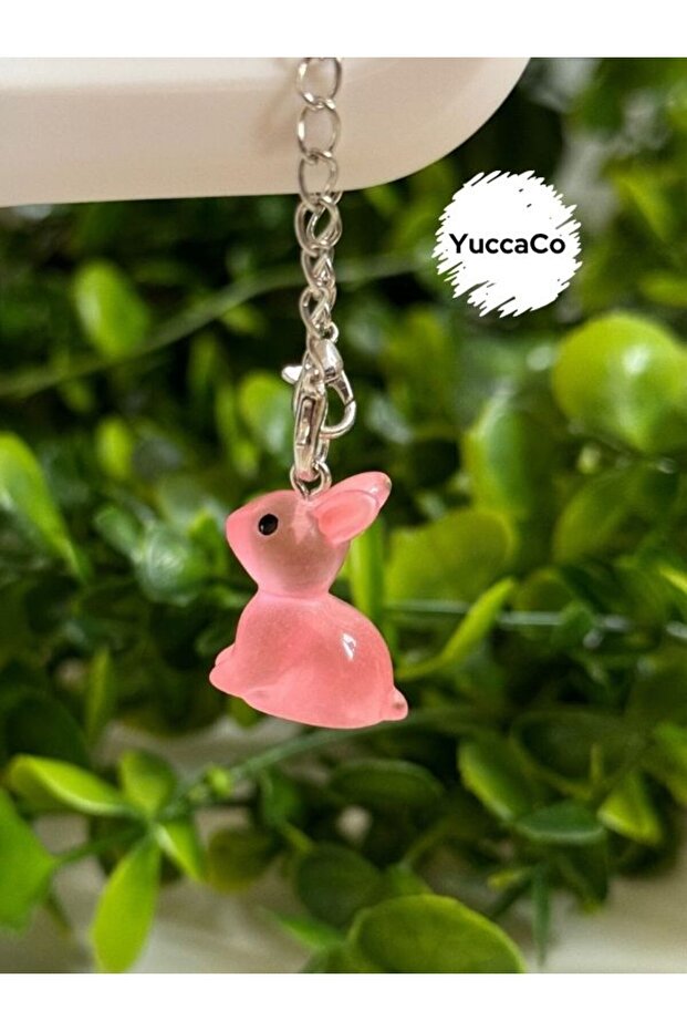 Glow in the Dark Rabbit Thermos Ornament/Rabbit Thermos Charm/Bunny Bag Charm