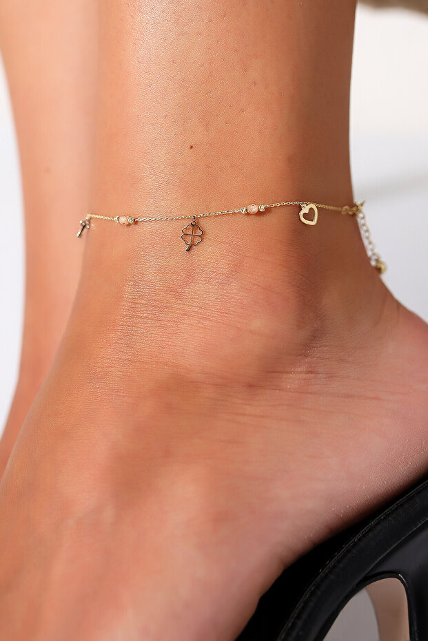 14 Ayar Altın Figürlü Halhal - 6