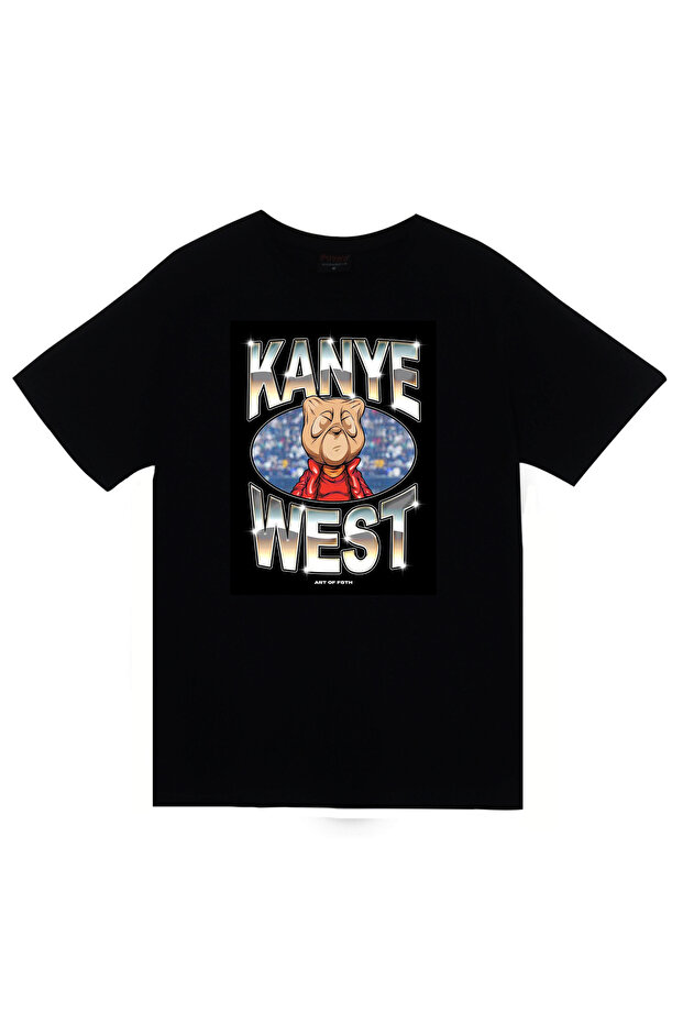 Kanye West Printed Unisex 100% Cotton Black T-Shirt