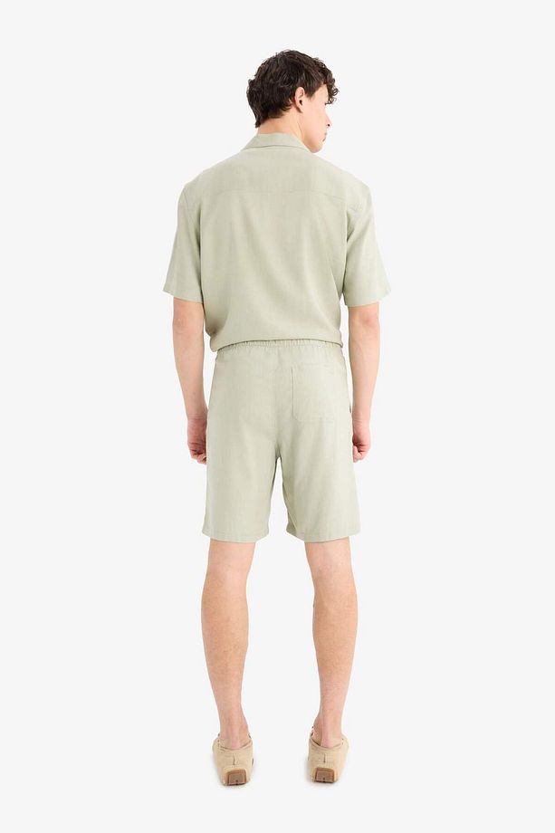 Relax Fit Beli Bağcıklı Bermuda Şort D9913AX25AU - 6
