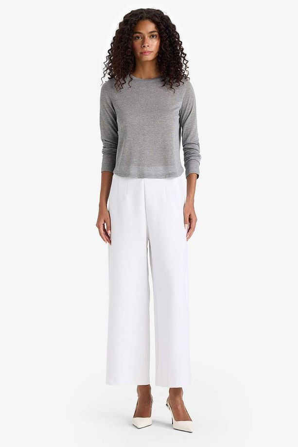 Culotte Yüksek Bel Geniş Paça Pantolon F5557AX25AU - 2
