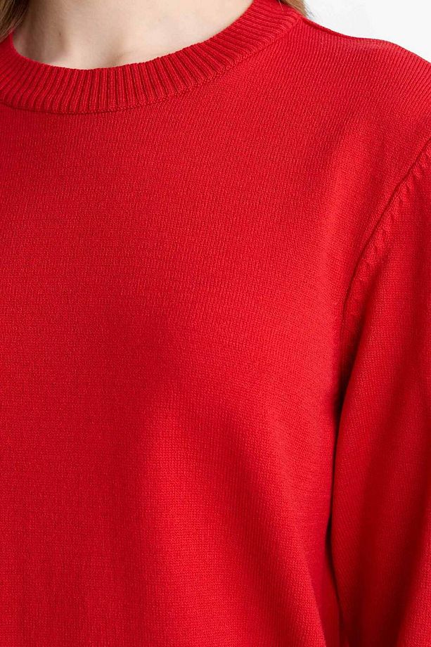 Regular Fit Bisiklet Yaka Yırtmaçlı Basic Düz Tunik H3431AZ25WN - 5
