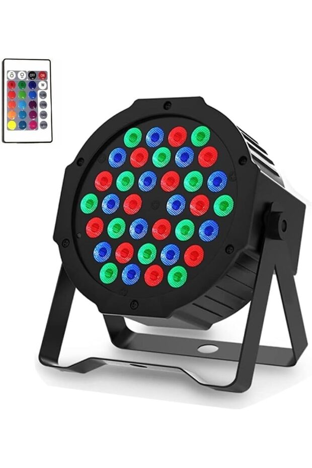 YU WELL RGB Stage Lighting 36 LED DJ Par Lights Up-lights RGB Remote Control 1 Piece