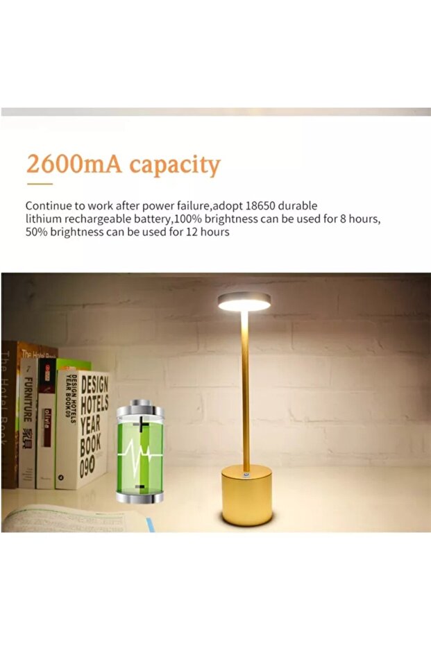 Rechargeable table lamp, white - 6