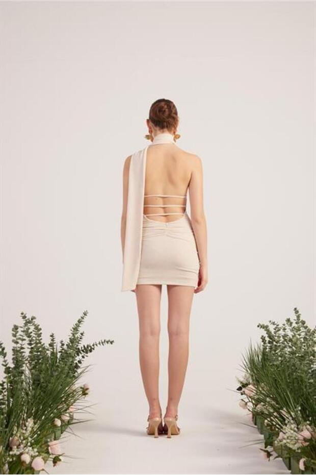 Bella Elbise Bej - 5