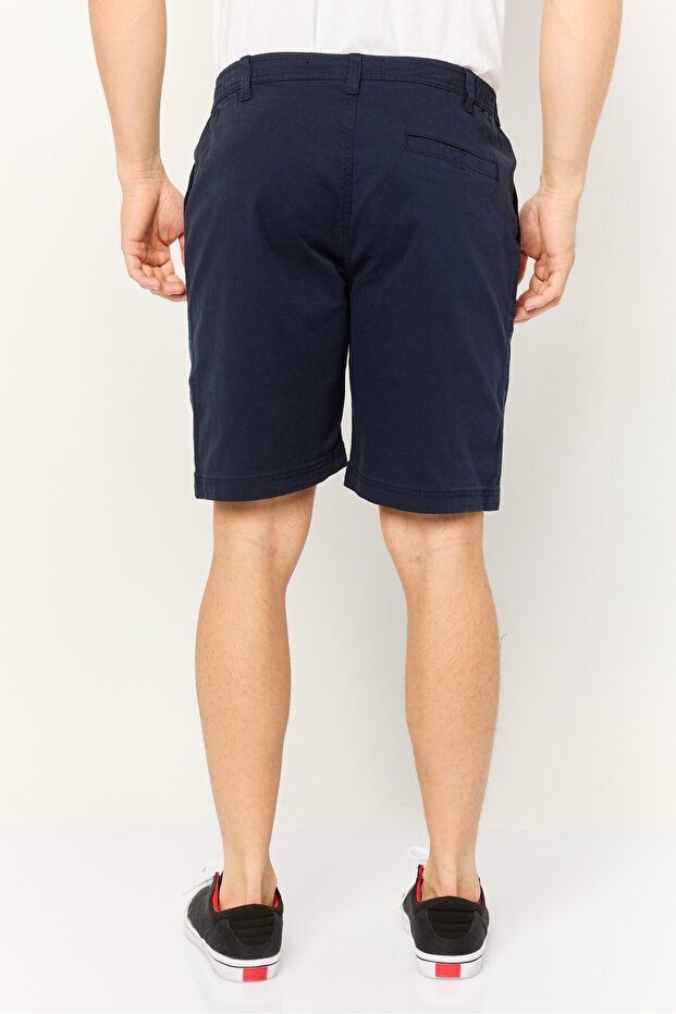 شورت تشينو سادة للرجال، أزرق داكن - 4