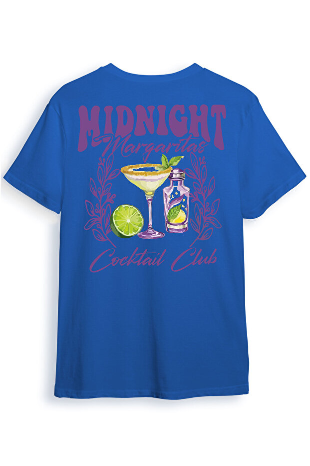 تي شيرت Midnight Margaritas مطبوع من الأمام والخلف مصنوع من القطن بنسبة 100% للجنسين