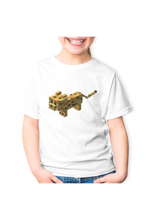 Детска тениска с Minecraft Ocelot Mob