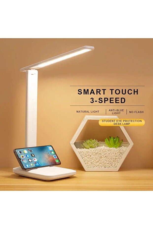 Foldable, multifunctional desk lamp, white - 5