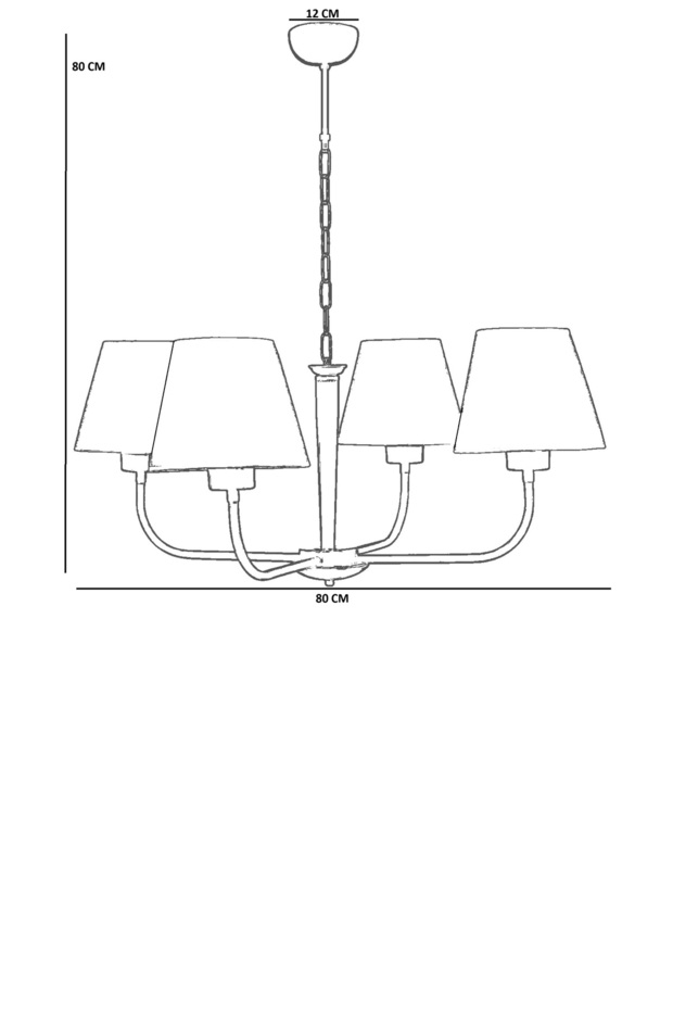 APOLLO 4 LÜ ESKİTME PETEK ABAJURLU AVİZE - 4