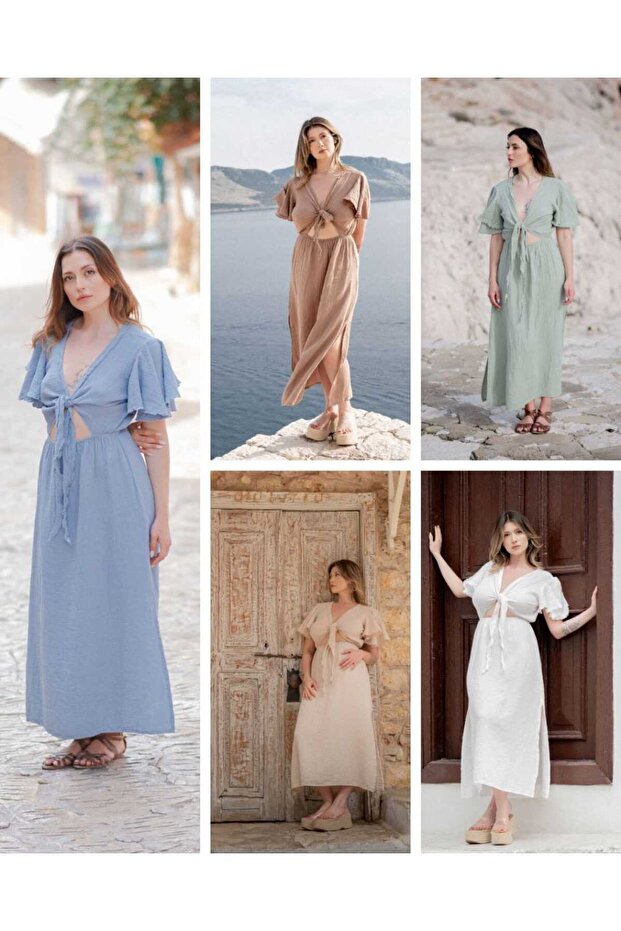 bağlamalı elbise - 2