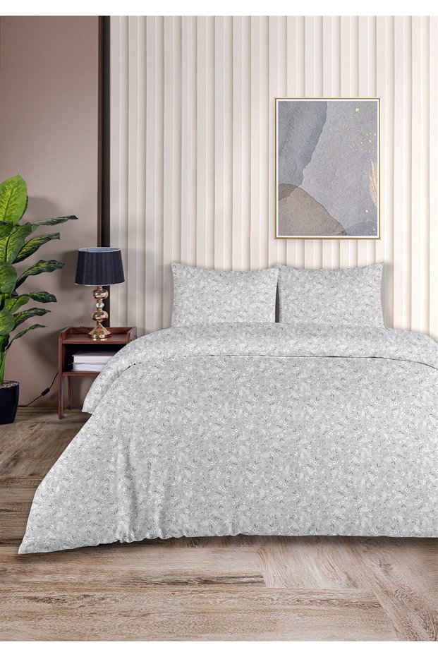Elegant 100% Cotton Akfil Cotton Double Duvet Cover Set 200X220Cm Lead