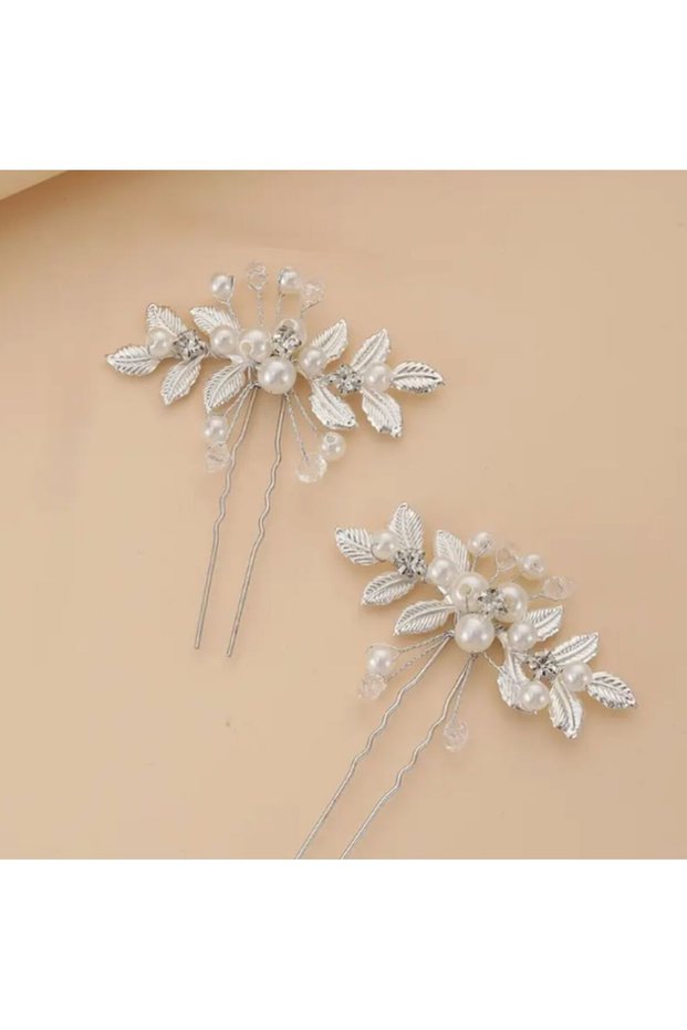 Elegant with Crystal Stones and Leaf Detail, Double Side Bridal Accessory for Wedding, Engagement, Bridal Accessory, Buckle