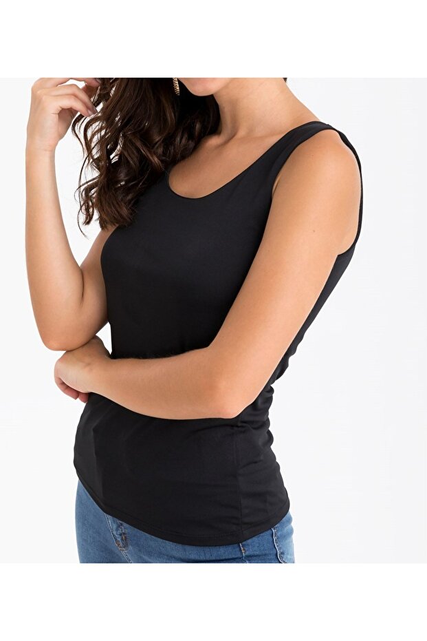 قميص داخلي أساسي مسطح مع حمالات - 3