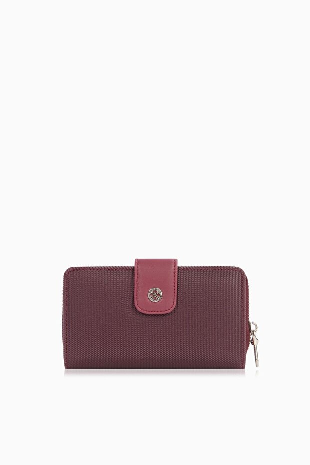 Cengiz Pakel Medium Size Women's Wallet with Snap Detail – 65298L - Plum