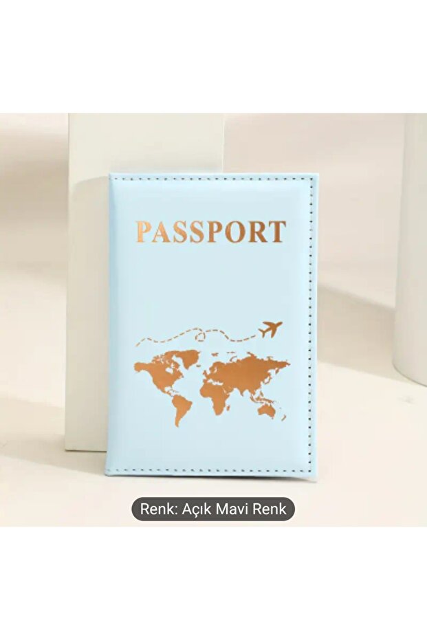 Mavi Tekli Pasaport Kılıfı Tekli - 2