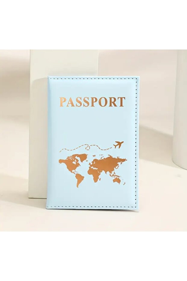 Mavi Tekli Pasaport Kılıfı Tekli - 1