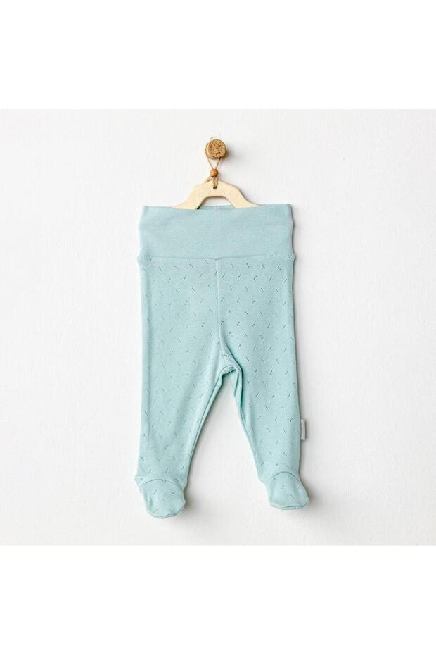 AC24706 Jacquard Baby Pants with Booties Green