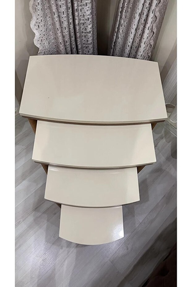 lüx krem 4 lü sehpa - 3