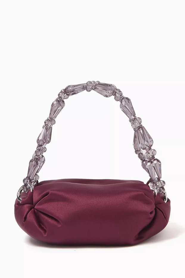Tiny Nino Satin Mini Bag Handmade Pearl Handle Stylish Design