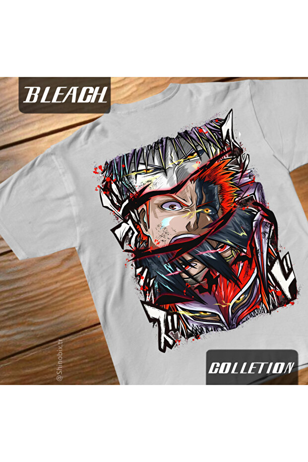 Bleach Anime Ichigo All Forms Oversize Printed T-Shirt