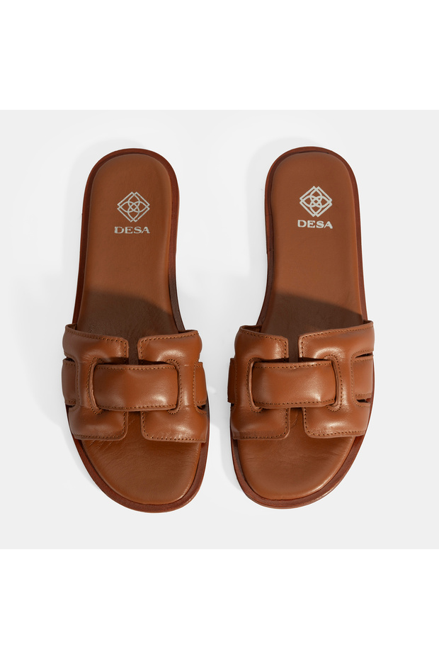 Kadın Taba Deri Terlik - 7