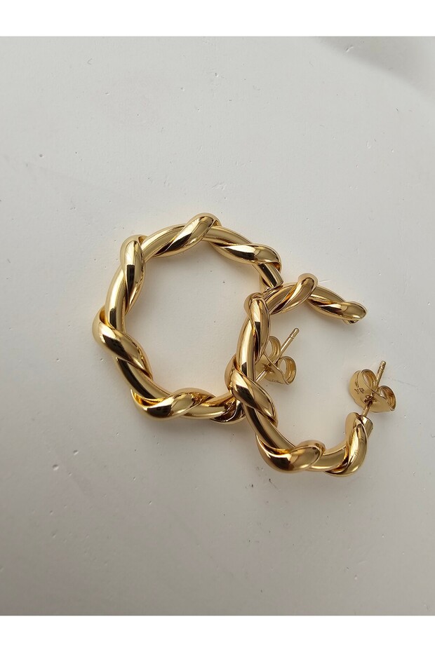 Women's Steel Tarnish Xuping Gold Hoop Earrings