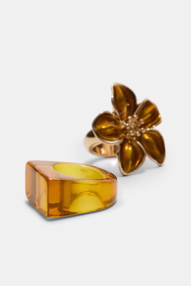 2'li Kombinlenebilir Çiçek Yüzük Seti - 5