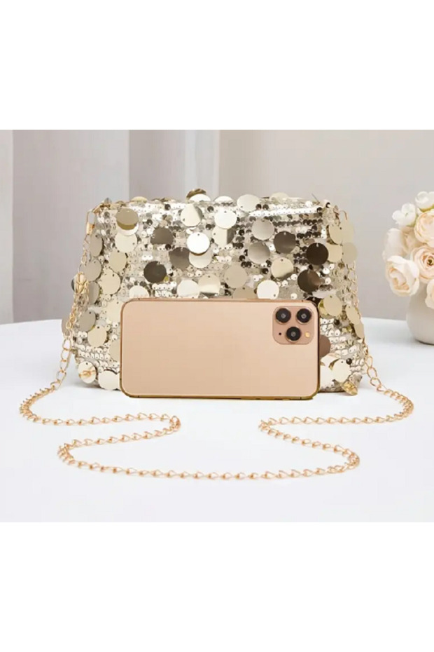 Gold Pullu Omuz Çantası - 2