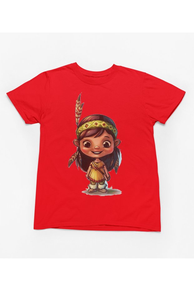 Stil-X Red Riding Hood Printed Cycling Collar 100% Cotton Girl's Tshirt White,Yellow,Red,Black