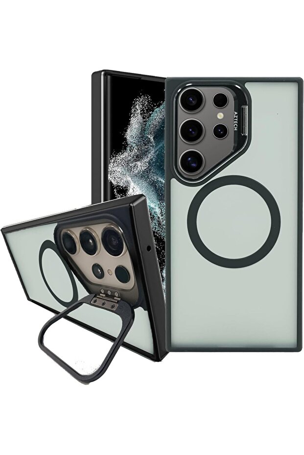 Samsung Galaxy S24 Ultra Case Matte Cover [MIL-Grade Protection] MagSafe Ring Camera Kickstan