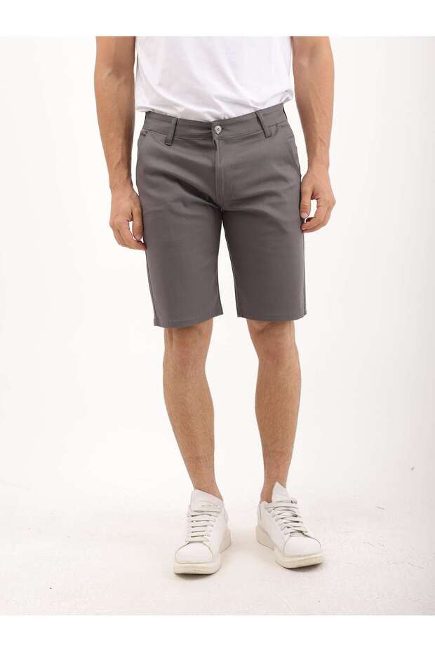 Erkek Regular Fit Keten Şort - 6
