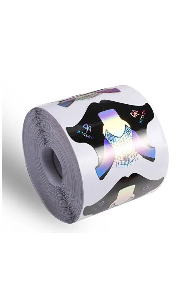 ADE465 100Pcs Nail Paper Extension Stencil Forms Stickers Holder for Gel Acrylic Tips Builder French
