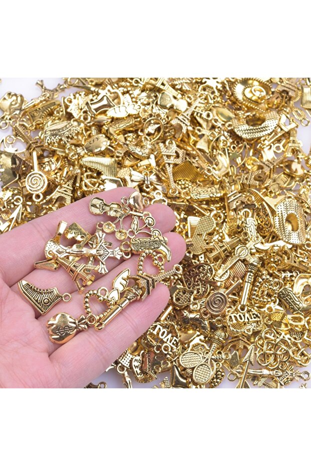 M410 50pcs/Lot Random Mix Small Pendant DIY Handmade Jewelry Making Bracelets Keychain Earrings Mate