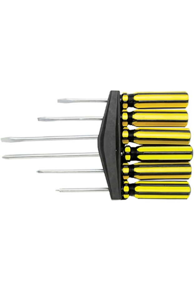 مجموعة مفكات براغي مكونة من 6 قطع مع رف - 1