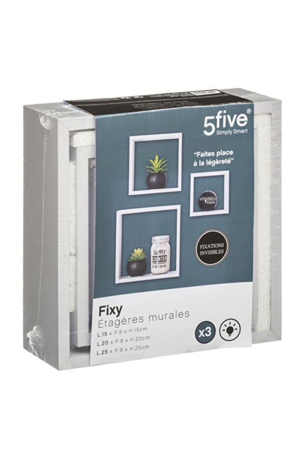3-Piece Fixy floating Cube Wall Shelf Set - 2