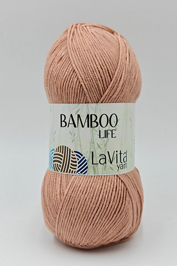 Bamboo Life Hand Knitting Yarn 50% Bamboo 50% Acrylic 100Gr (4009 Dark Salmon)